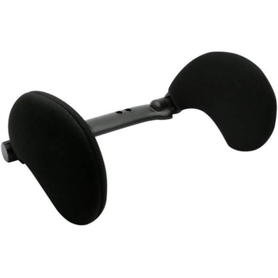 Appuie-tête Voiture Universel En Cuir PVC - Mousse Mémoire De Forme - Plug & Play - Noir/Rouge - Pour Siège Auto