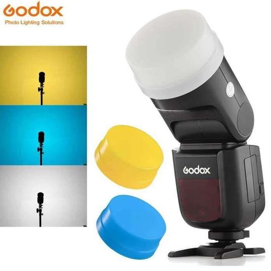 Diffuseur/Réflecteur Tricolore JJC (Blanc, Jaune, Bleu) - Compatible Canon Speedlite 430EX Et 430EX II