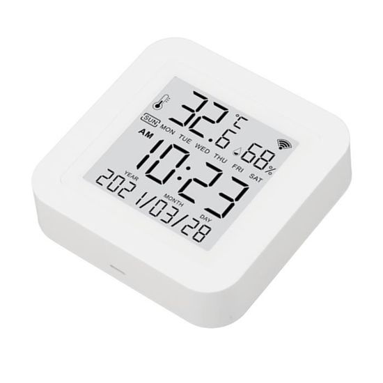 Thermomètre hygromètre WiFi intelligent, capteur de température et d'humidité intérieur/extérieur Bluetooth, application thermomètre WiFi Alexa/Google Assistant à distance pour la maison. 1 pack