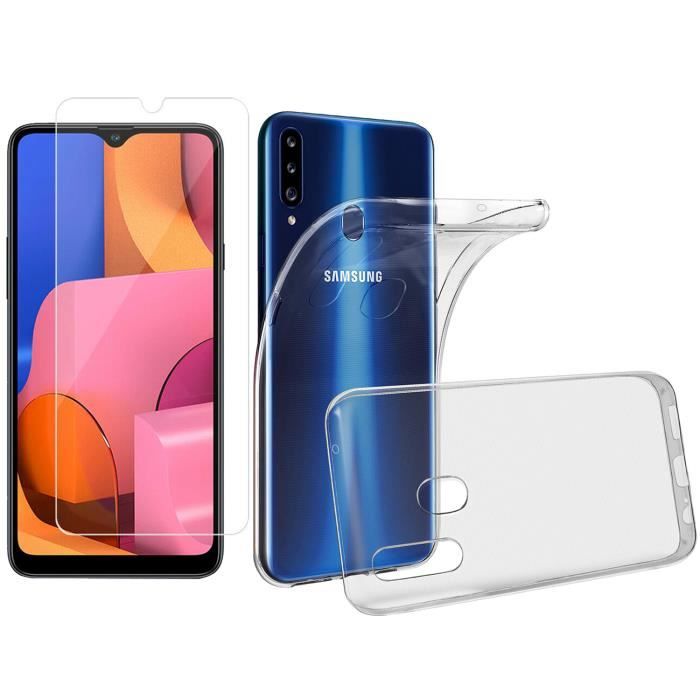 Coque Silicone Transparente + Verre Trempe Pour Samsung Galaxy A20S 6.5 -  Protection Antichoc - Yuan Yuan - Cdiscount Téléphonie