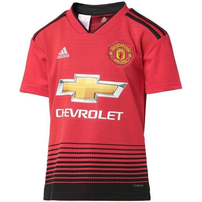 ADIDAS Maillot de football Manchester United FC Dom Jr 18 - Enfant garçon - Rouge