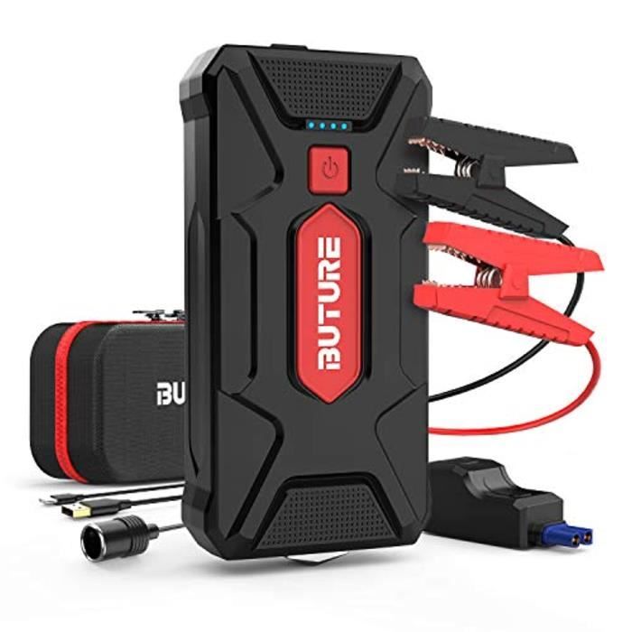 BuTure Booster Batterie,1600A 20000mAh Portable Jump Starter (Jusqu’à 6.0L Essence/5.0L Gazole) Démarrage de Voiture avec Pinces int