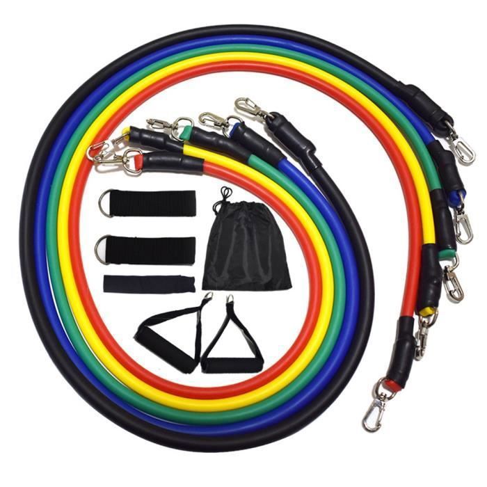 Bandes de Résistance Tube Élastique Fitness Exercice Yoga Pilâtes Gym Sport