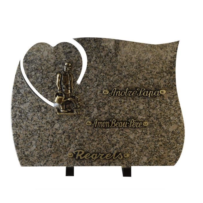 Plaque Funéraire Coeur Découpé