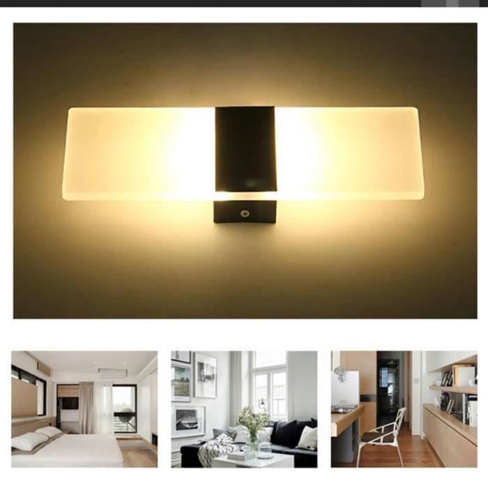 Moderne LED Mur Éclairage Up Down Cube Chambre Applique Lampe Luminaire Blanc Blanc 290 * 110 * 10mm Rectangulaire
