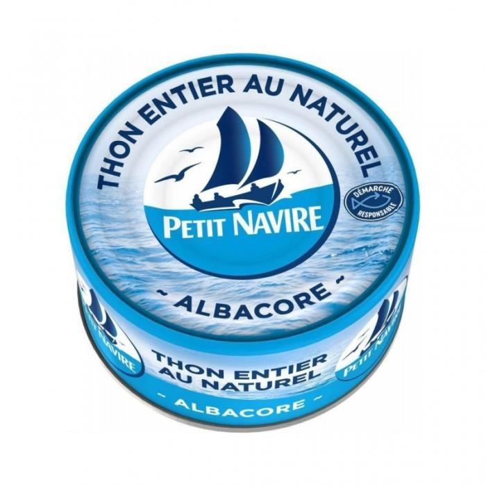 Petit Navire Thon Entier Au Naturel Albacore 140g (lot de 5)