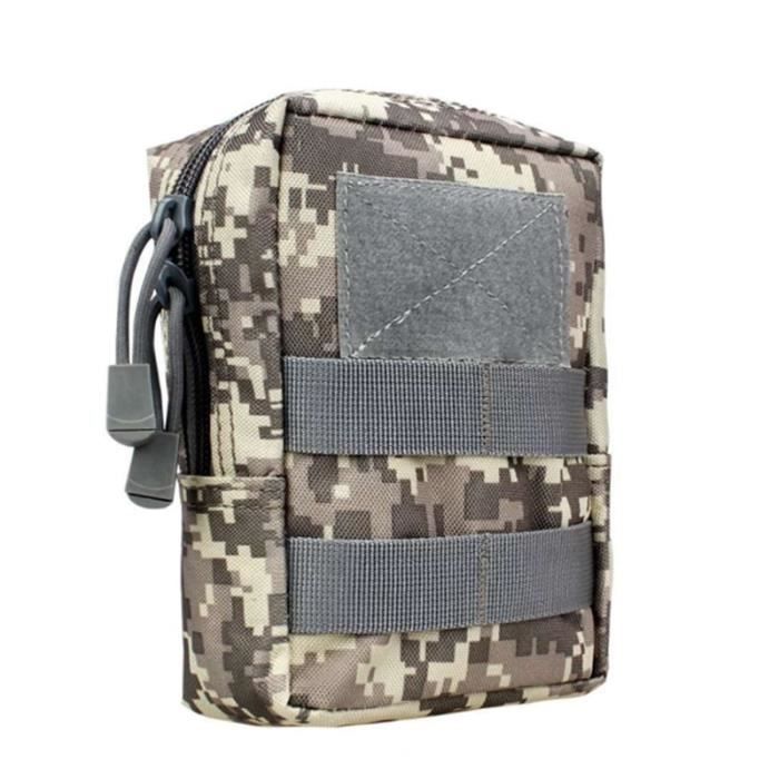 ACU -Sac de ceinture militaire tactique 1000D, multifonctionnel, pour l'extérieur, outil EDC Molle, fermeture éclair, accessoire,