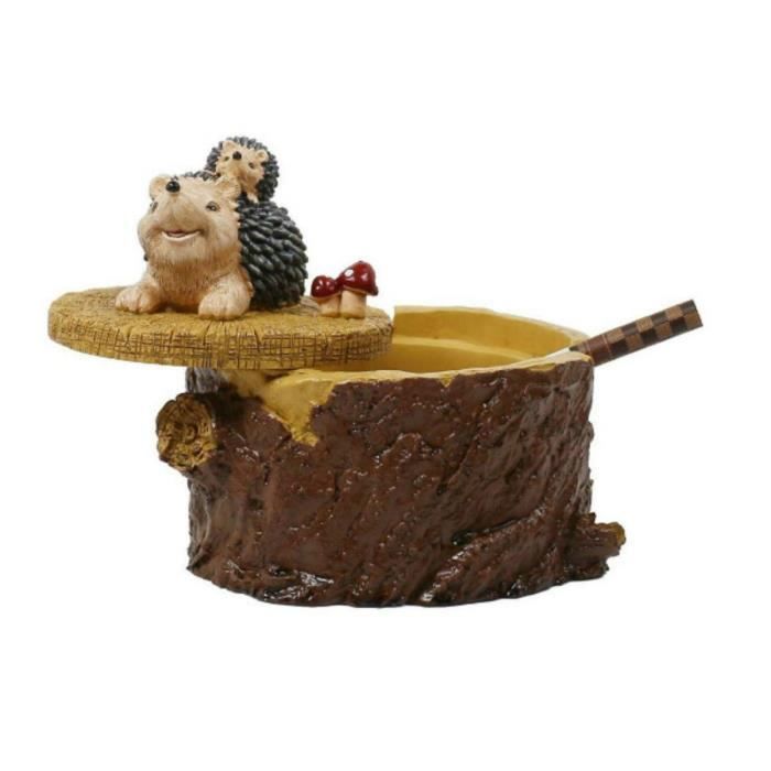 Cendrier, Cendrier Créatif, Cendrier Cigarettes Avec Couvercle Mignon Vivid Forest Animal Cendrier Support - Hérisson
