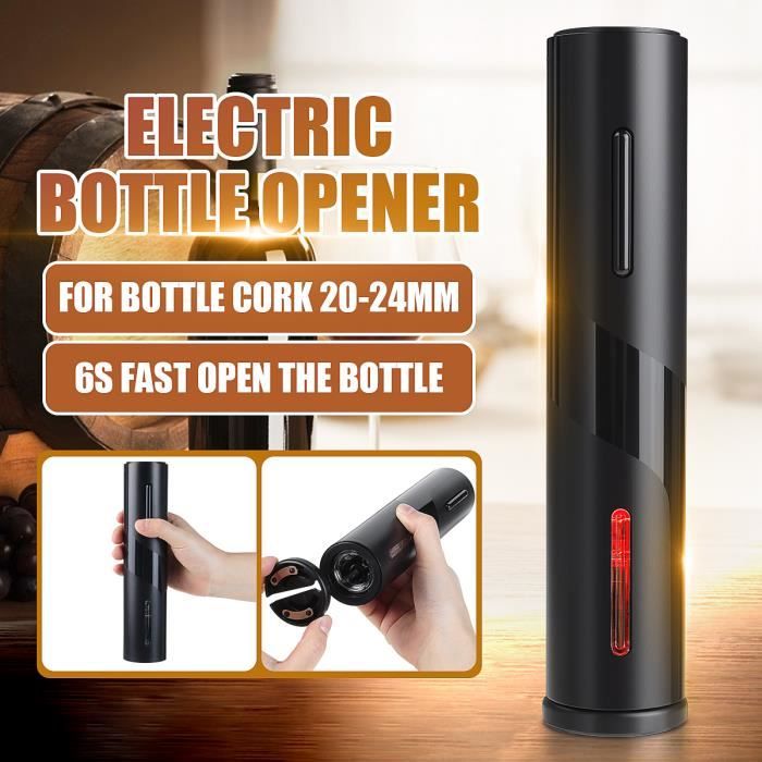 Tire Bouchon Électrique sans fil - Décapsuleur Electrique USB Rechargeable - Ouvre Bouteille de Vins
