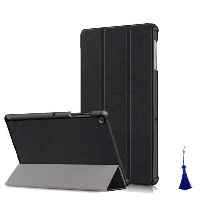 Pour Samsung Galaxy Tab S4 Housse PU Cuir Étui de Protection avec auto réveiller-dormir, Noir