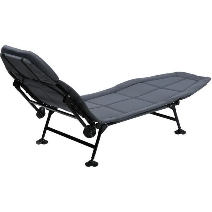 Cikonielf Bedchair Dossier de lit pliant extérieur Chaise longue réglable Fauteuil inclinable imperméable