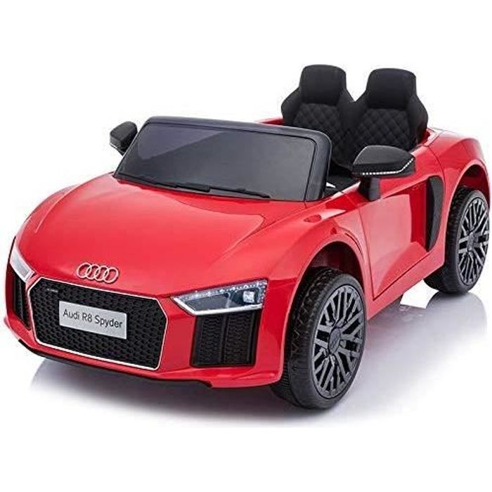 Voiture électrique Audi R8 Small, rouge, sous licence d'origine, alimenté par batterie, portes ouvrantes, moteur 2x 35 W
