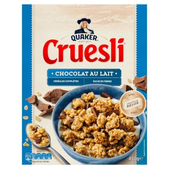 Céréales chocolat au lait 450 g CRUESLI