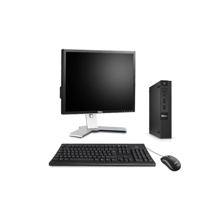 Pack Dell OptiPlex 9020 Micro - 4Go - 120Go SSD + Ecran 19''