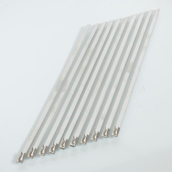 10 Collier de serrage à bille 4.6x200mm pour bande thermique de pot échappement