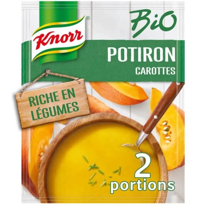Soupe bio potiron carotte 51g Knorr