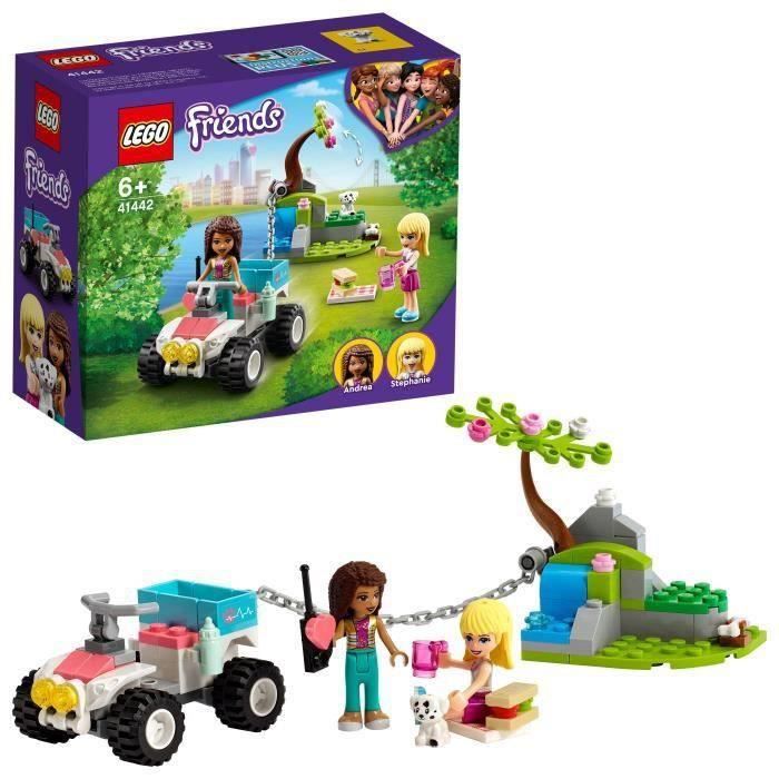 SHOT CASE - LEGO 41442 Friends Le Buggy de Sauvetage de la Clinique Vétérinaire Jouet Minidolls Stéphanie et Andréa pour Enfant de 6