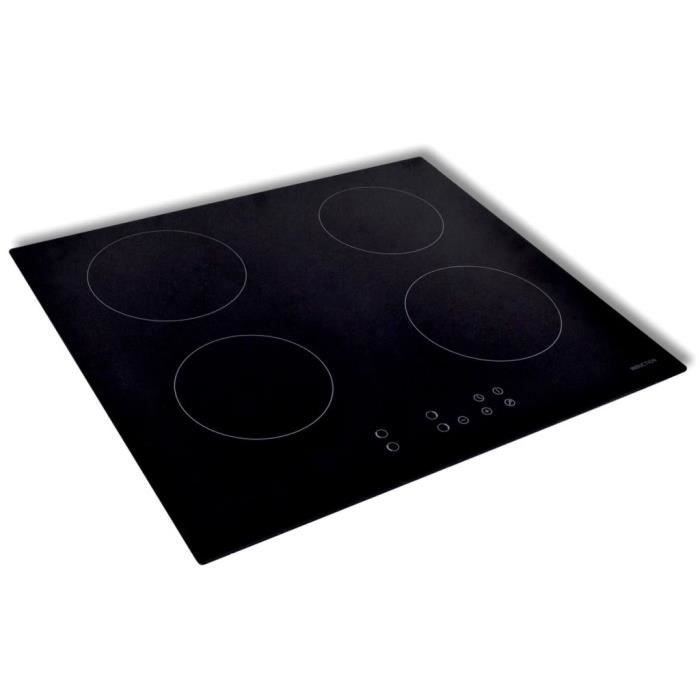 Table de cuisson plaque d'induction encastrable Contrôle tactile avec 4 fours en verre Schott protection contre la surchauffe