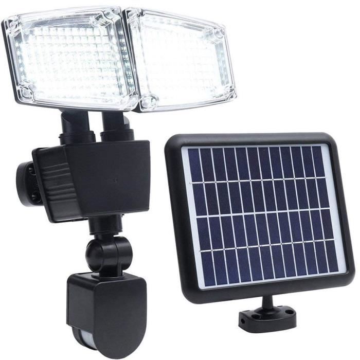 LUMI JARDIN - Douglas - Projecteur solaire - H23cm - avec LED - avec détecteur de mouvement - Blanc