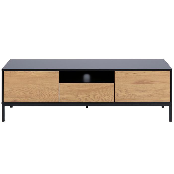 Miliboo - Meuble TV industriel bois et métal L140 cm TRESCA