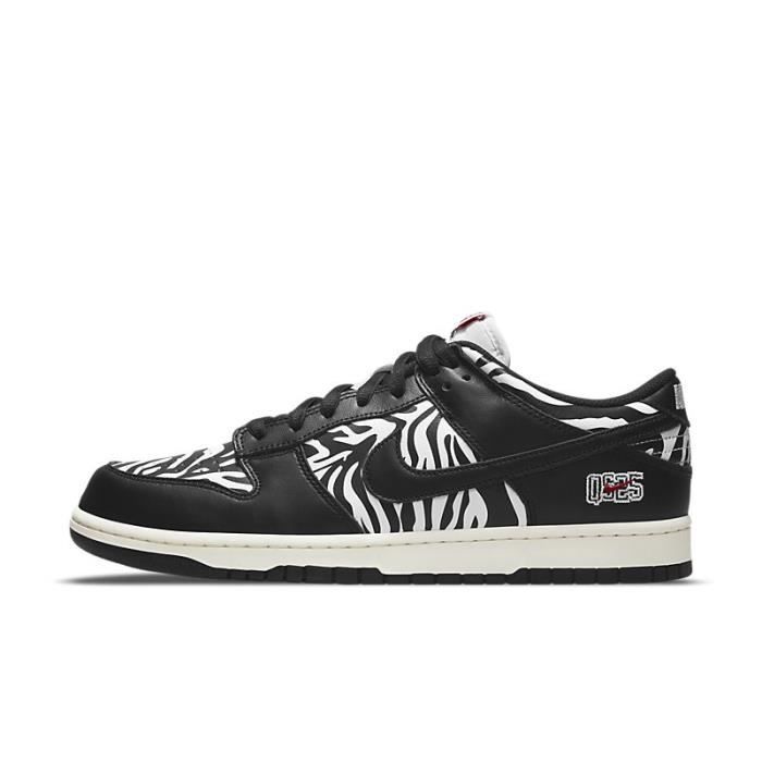 Baskets Quartersnacks x Nike SB Dunk Low Zebra DM3510-001 Homme et Femme