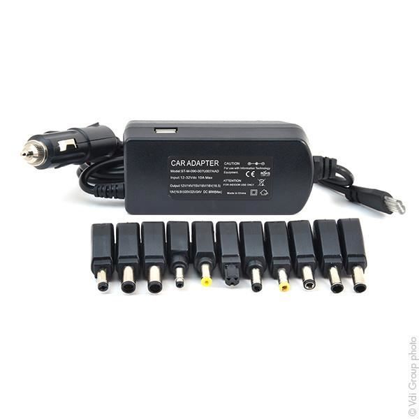 Alimentation ordinateur portable de voyage prise allume cigare 12V 90W -