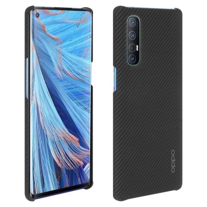 Coque Oppo Find X2 Neo Original Effet Carbone Rigide Antichoc Noir