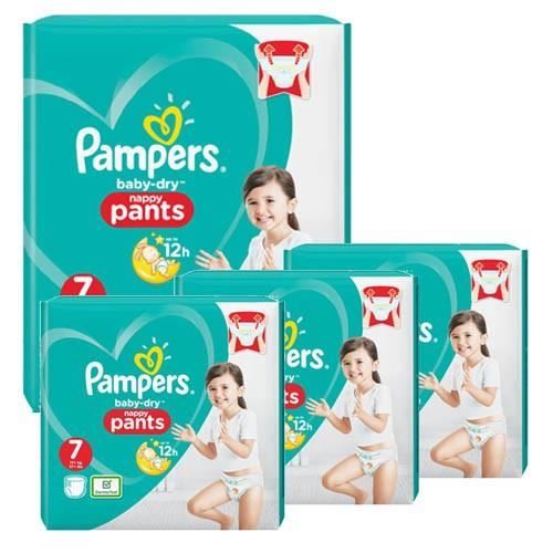 mega pack 114 x couches bébé Pampers - Taille 7 baby dry pants