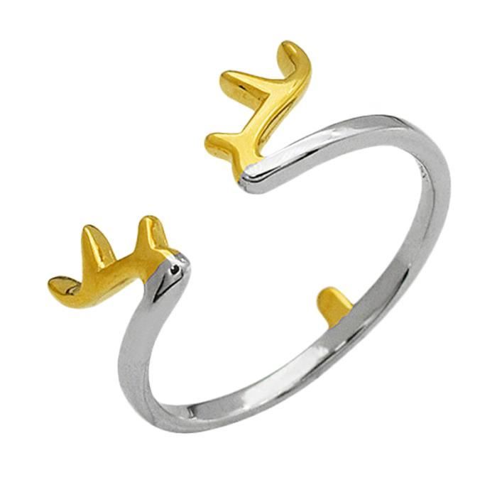 1 Pc bague Double couleur doigt décoration bijoux S925 en argent pour petite amie femmes filles CONSOLE EDUCATIVE