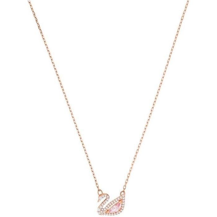 Sautoir - Collier - Collier Swarovski Swan Dazzling rosé - Matière:Plaqué