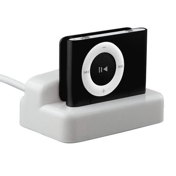 TRIXES Station d'accueil chargeur synchro - données USB pour Apple iPod Shuffle 2G, 3G - blanc