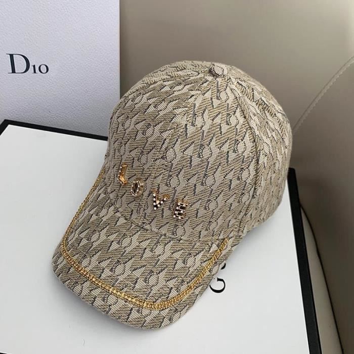love khaki-56-60cm -Casquette de Baseball tendance avec strass pour femmes, en coton, style hip hop, protection UV, nouveauté 2021