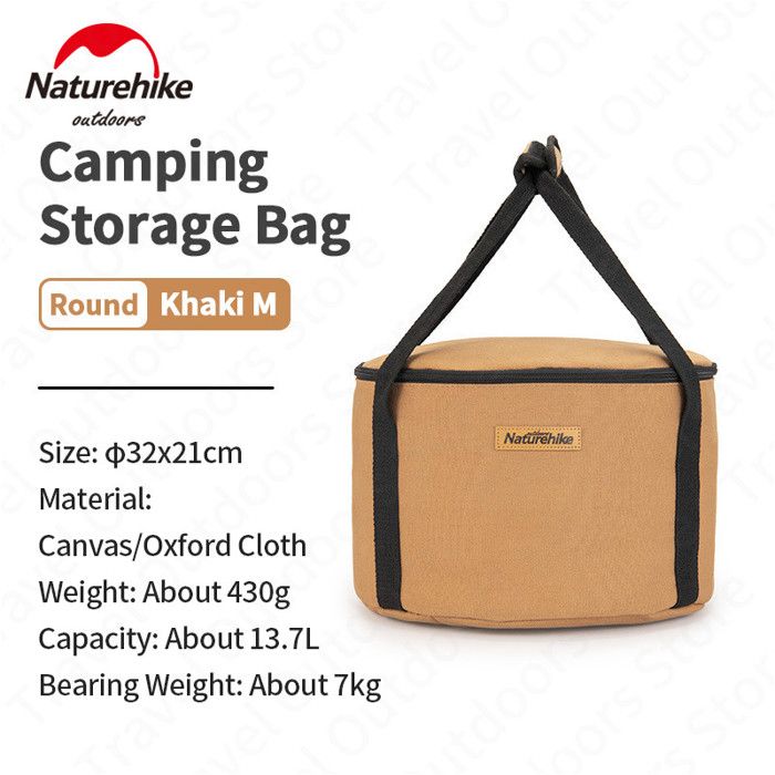 Sac De Rangement Camping 20L Kaki - Sac Transport Barbecue Avec Poignées Et Poches