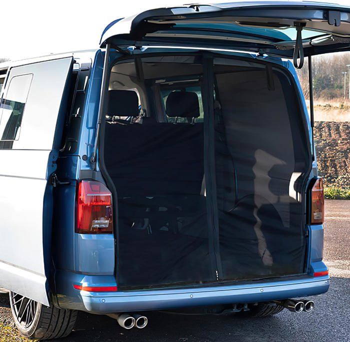 Moustiquaire Pour Porte Arrière Mercedes Sprinter Toit Haut - Maille Anti-insectes 1mm, Joint Complet, Roulable - Pour Vanlife, Camping