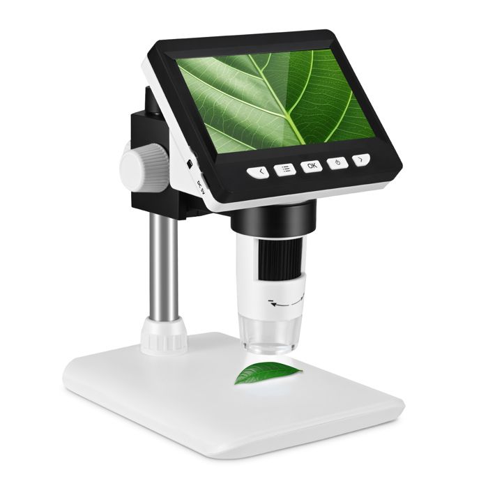 Microscope Numérique, Microscope pour Enfants,Microscope Portable HD 1080P avec Zoom de grossissement 50-1000x,8 lumières