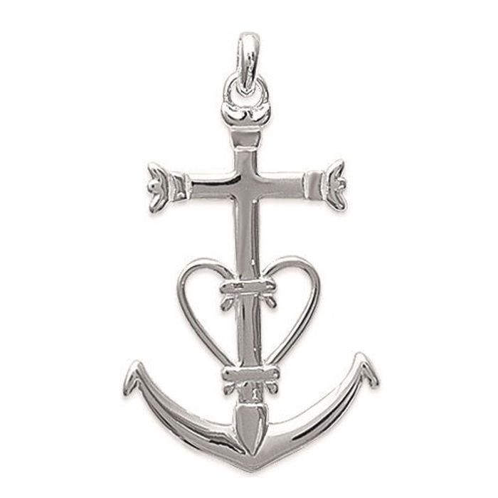 Pendentif Croix de Camargue Argent Massif 925°°° garanti sans nickel