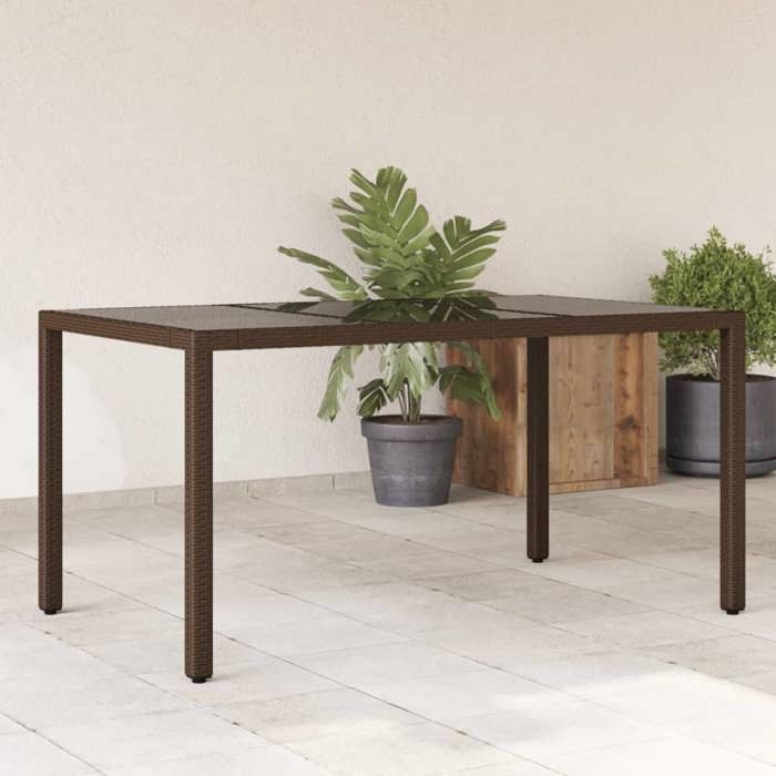 VIDAXL Table de jardin dessus en verre - vue 2
