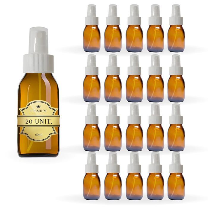 Lot De 30 Flacons En Verre Ambré 20 Ml Avec Pipettes Compte-Gouttes - Huiles Essentielles Parfums Laboratoire