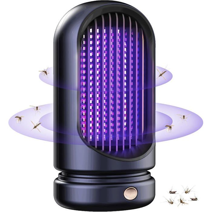 Lampe anti-moustiques électrique USB – Piège à insectes avec lumière UV – Pour lintérieur et lextérieur (Bleu)