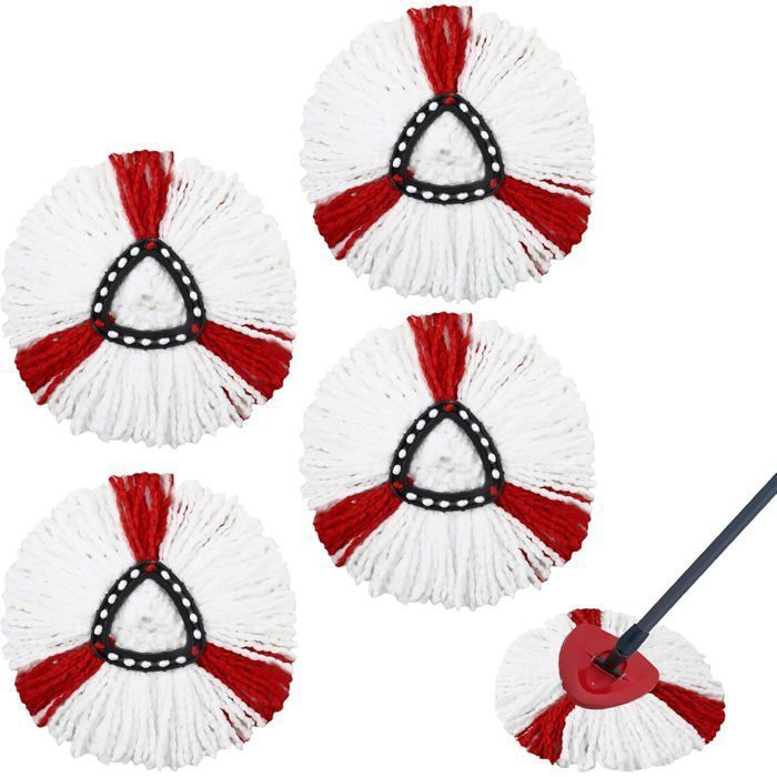 Kit Complet Vileda : 5 Têtes Balai Microfibre + Base Rotative + Brosse + Manche Télescopique 150 Cm – Nettoyage Pro Ultra Efficace