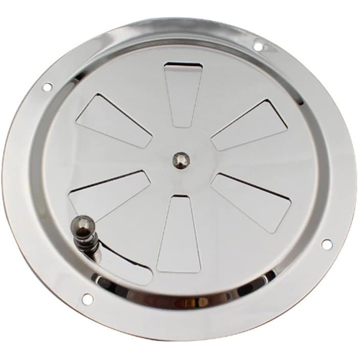 Black Round Air Vent Grille 125mm with Flange and Fly Screen Ventilation Cover