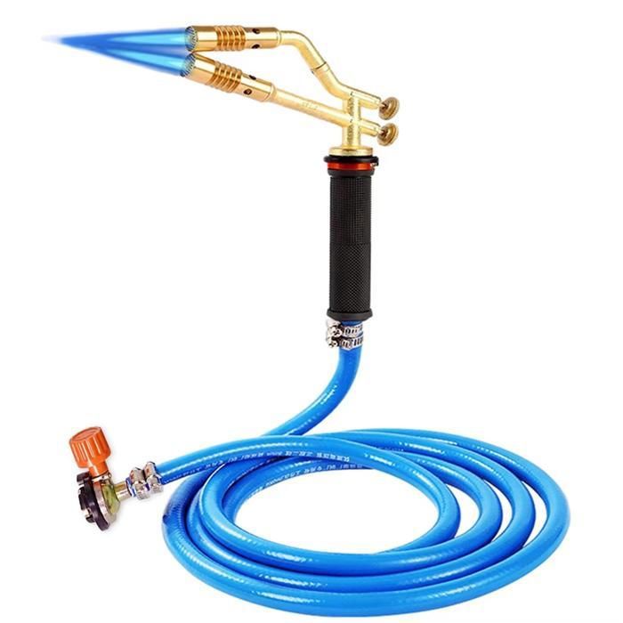 Chalumeau de Soudage GPL à Double Tête Torche à Gaz pour Climatiseur Torche de Soudage pour Tubes en Cuivre