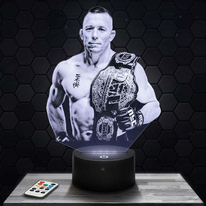 Lampe 3D - George Saint Pierre GSP - Accessoire Objet Cadeau George Saint Pierre GSP - Veilleuse Led Tactile avec socle au choix