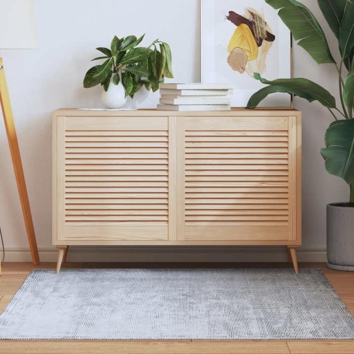 Portes darmoire à persiennes - vidaXL - Pin massif - 615x594 cm - Brun