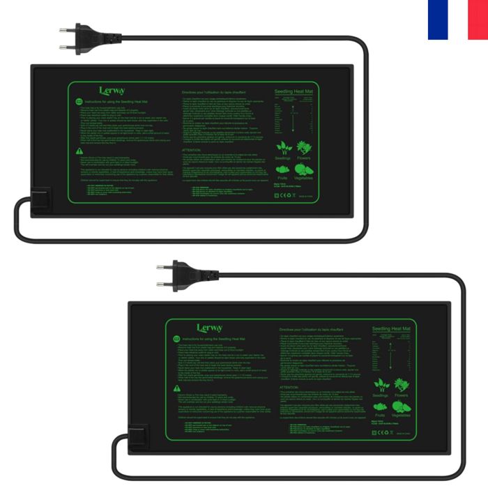 Meilleurs prix pour 2X Tapis chauffant dintérieur pour serre tapis chauffant pour reptiles et dragons tapis chauffant pour animaux  52 x 25 cm 21W