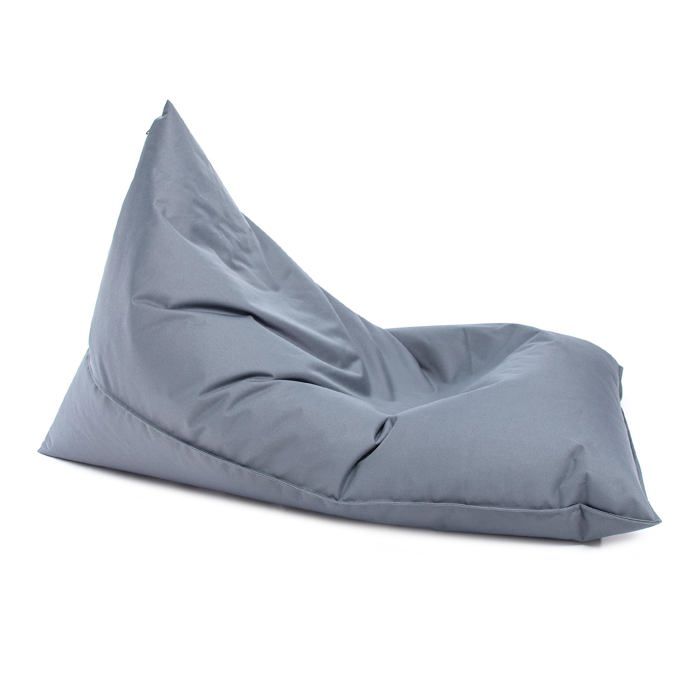 Lazy Pouf en tissu polyester imperméable et anti-déchirures pour intérieur et extérieur 80x130 cm rembourré Gris Nc16 Ecopuf