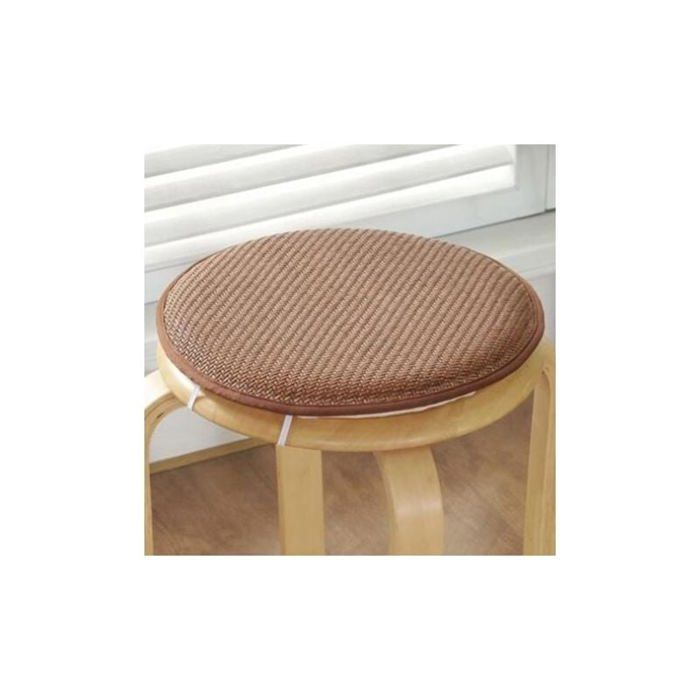 Coussin Siège Tabouret Rond Ø30cm Coton Housse Fraîche avec Attaches Cuisine/Salle à Manger/Jardin/Patio