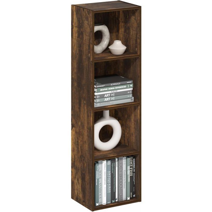 Bibliothèque Furinno Pasir Etagère de Rangement Ouverte 4 Étagès Pin Ambré Bibliothèque Furinno Pasir Etagère de Rangement Ouverte 4 Étagès Pin Ambré