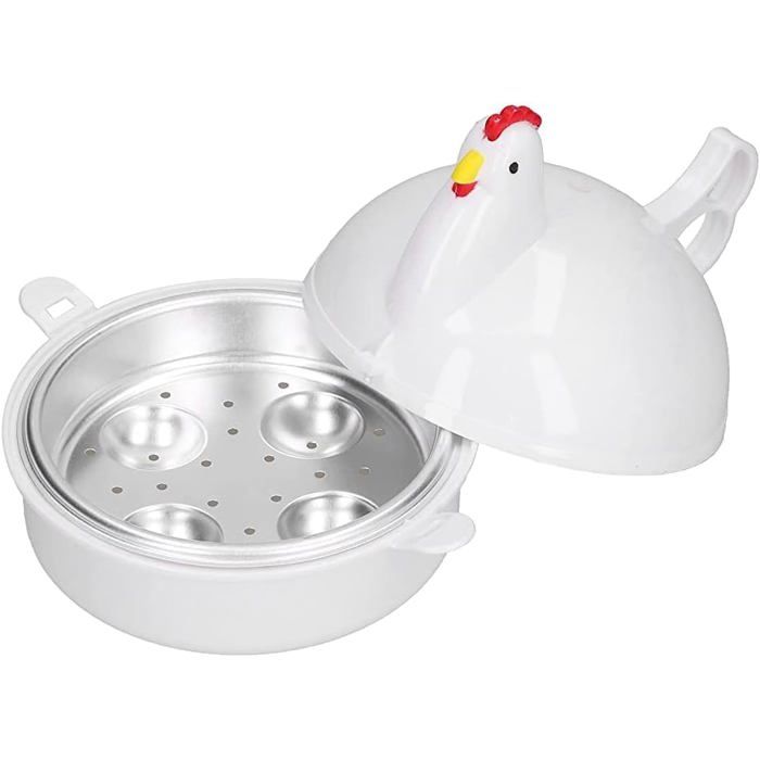 Fiacvrs Pocheuse à Œufs Micro-ondes En Forme De Poulet - Cuiseur 4 Œufs