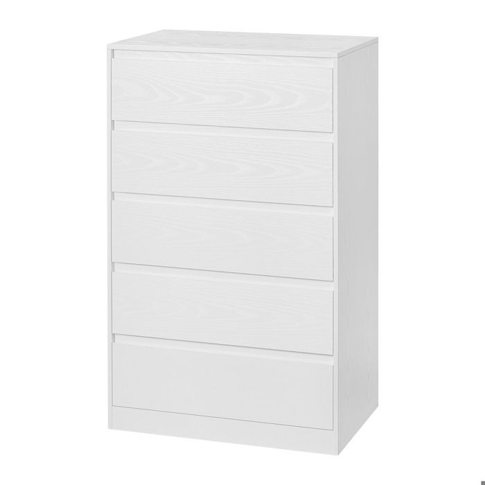 Commode 5 Tiroirs Meuble de Rangement 40 x 60 x 97 4 cm Style Moderne Blanc Commode 5 Tiroirs Meuble de Rangement 40 x 60 x 97 4 cm Style Moderne Blanc